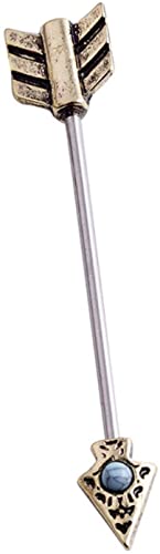 Ohrringe für Damen und Mädchen, Retro-Industrie-Stange, Ohrknorpel, Helix, Barbell, Piercing-Schmuck – Bronze, Türkis, attraktiv von Generisch