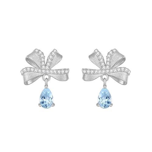 Ohrstecker Aus Massivem 925Er Sterlingsilber mit Funkelnden Zirkonia Schleifen für Damen und Teenager Peridot Ohrhänger mit Schleife Party und Weihnachtsschmuck für Mütter Ehefrauen und Mädchen von Generisch