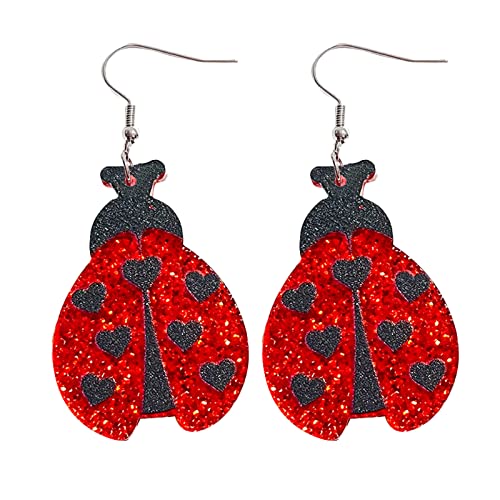 Ohrstecker Glitzer Liebe Umschlag Text Liebe Glänzend Ohrring Mädchen Ohrring Glitzer Acryl Tier Spaß Niedlich Ohrringe Zwerg Quaste Kette Tropfen Baumeln Kleine Creolen, Einheitsgröße, Acryl, Kein von Generisch