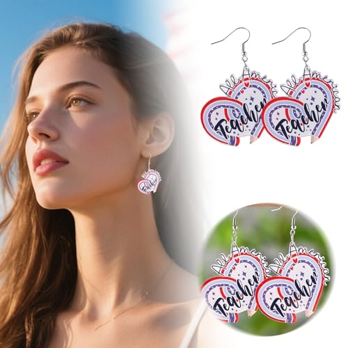 Ohrstecker Unabhängigkeitstag am 4. Juli, modische Ohrringe, Accessoires für Frauen und Männer als Geschenk Knorpel Schlafen Creolen (Blue, 6. 6cm) von Generisch