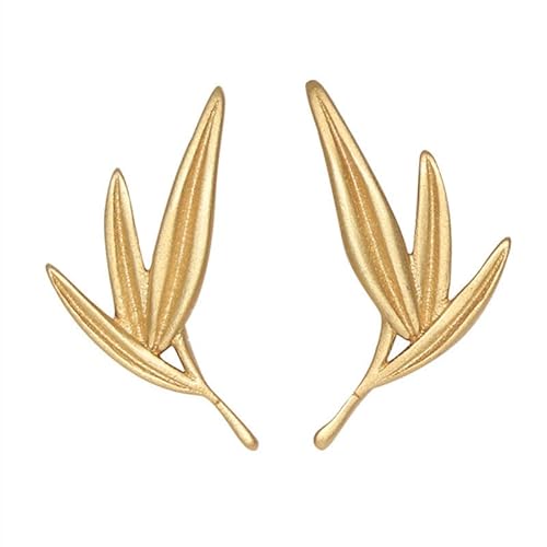 Ohrstecker aus 925er-Silber mit Bambus-Blättern – von der Natur inspiriertes Design von Generisch