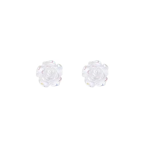 Ohrstecker aus 925er-Sterlingsilber, Blumen-Design, minimalistischer Luxus-Modeschmuck (8 mm) von Generisch