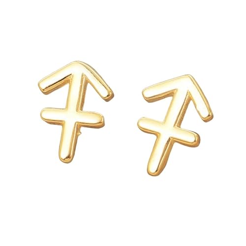 Ohrstecker mit Sternzeichen, Vergoldet, 925Er Sterlingsilber – Schütze (23. November – 21. Dezember) – Sternbild, Horoskop, Himmlischer Astrologie Schmuck – Geschenk für Damen und Herren von Generisch