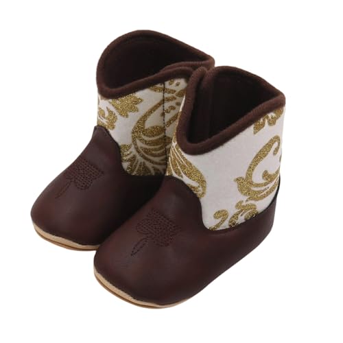 Oktoberfest 2025 - Westernstiefel aus Leder, Cowboystiefel, weiche Sohle, rutschfeste Kinderbettschuhe für Babys, Kleinkinder, Mädchen, Jungen, Neugeborene, Schneestiefel, Baby, Größe 37, rose gold Oktoberfest 2025 - Westernstiefel aus Leder, Cowboystiefel, weiche Sohle, rutschfeste Kinderbettschuhe für Babys, Kleinkinder, Mädchen, Jungen, Neugeborene, Schneestiefel, Baby, Größe 37, rose gold von Generisch