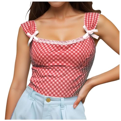 Oktoberfest Bluse Damen Kariert Trachtenblusen Outfit Trachtenbluse Weiß Rot Trachtenshirt Trachtenhemd Trachten Oberteil Trachtenmieder Trachtenbluse Karierte Bluse Oktoberfestbluse Hemd Kariert von Generisch