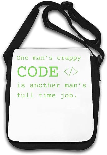 One Man's Code Is Another Man's Full Time Job Lustige Umhängetasche Weiß One Man's Code Is Another Man's Full Time Job Lustige Umhängetasche Weiß von Generisch