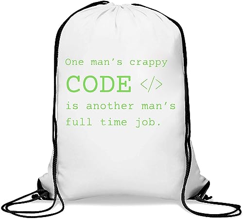 One Man's Code Is Another Man's Full Time Job Lustiger Turnbeutel Lässiger Kordelzugbeutel Weiß One Man's Code Is Another Man's Full Time Job Lustiger Turnbeutel Lässiger Kordelzugbeutel Weiß von Generisch