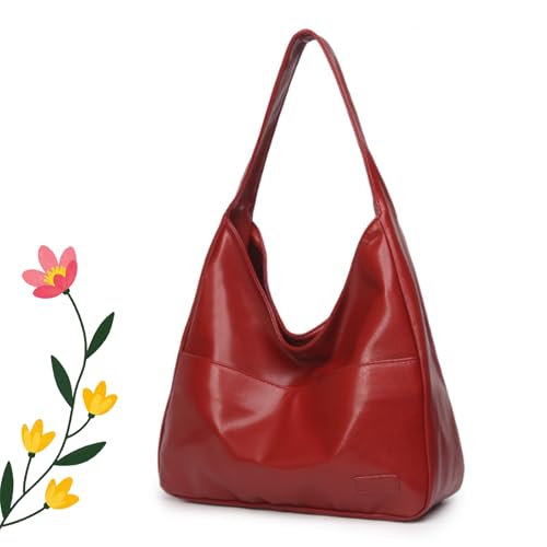 Ooomay Bag, Oomay Tote Bag, Everyday Tote Bags for Women, Waterproof and Large Tote Bags for Women Leather (Red) von Generisch