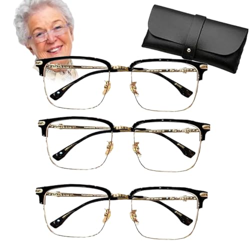 Opdgea/Yomody/Solymall Optireaders Pro, Intelligente Zoom-Brille Gegen Blaulicht Und Presbyopie, Lesebrille Mit Automatischem Zoom Für Männer Und Frauen (3 Set,2.5X) von Generisch