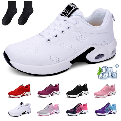 Ortho Care Women's Shoes, Ergonomic Pain Relief Shoes, Leichte, rutschfeste Straßenlaufschuhe, Damen-Sportschuhe, Wanderschuhe (Weiß, Erwachsene, 42, Numerisch, EU Schuhgrößensystem, M) von Generisch