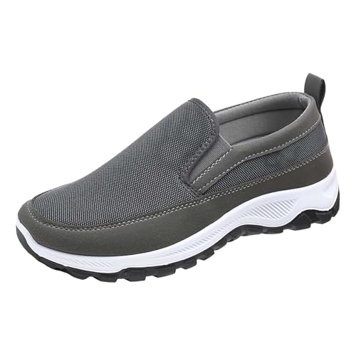 OrthopäDische Schuhe Herren Slipper Weit Sneaker Slip On Schuhe Mit FußGewöLbestüTze Atmungsaktiv Leichte Wanderschuhe Ohne SchnüRsenkel Walkingschuhe Outdoor Freizeitschuhe Rutschfeste Sportschuhe von Generisch