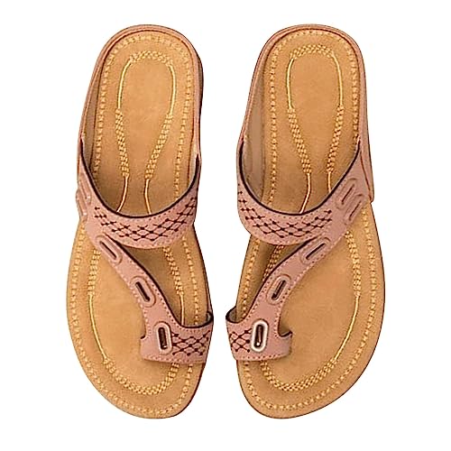 OrthopäDische Zehenstegpantolette Damen Strandsandalen Flip Flops OrthopäDische Sandals Urlaubspantoffeln Fashion Hausschuhe Slip On Badelatschen Super Leicht Und Weich Freizeitschuhe von Generisch