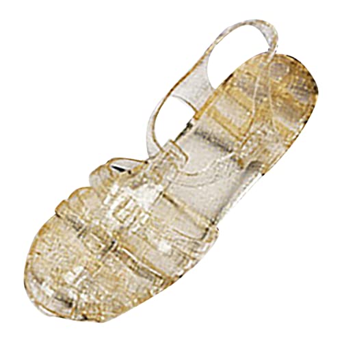 Orthopädische Damen Sandalen Sommer Jelly Kunststoff Sandaletten Transparente Einfarbig Kristall Schnalle Strandschuhe Gelochten Flache Waschbare Sandalen Damen Mit Absatz Sandaletten Orthopädische Damen Sandalen Sommer Jelly Kunststoff Sandaletten Transparente Einfarbig Kristall Schnalle Strandschuhe Gelochten Flache Waschbare Sandalen Damen Mit Absatz Sandaletten von Generisch