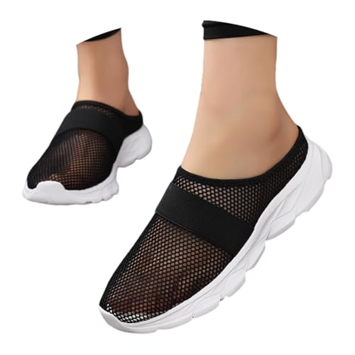 Orthopädische Hausschuhe Damen Clogs Gesundheitsschuhe Diabetiker Atmungsaktive Vermascht Turnschuhe Slip On Walkingschuhe Hausschuhe Air Cushion Freizeit Sommerschuhe Black 38 von Generisch