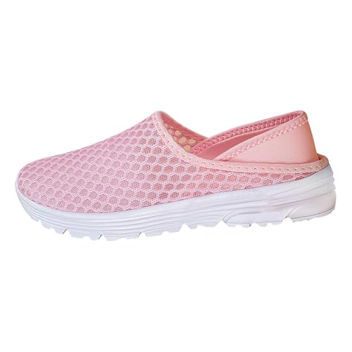 Orthopädische Hausschuhe Damen Clogs Gesundheitsschuhe Diabetiker Atmungsaktive Vermascht Turnschuhe Slip On Walkingschuhe Hausschuhe Air Cushion Freizeit Sommerschuhe Pink 40 von Generisch