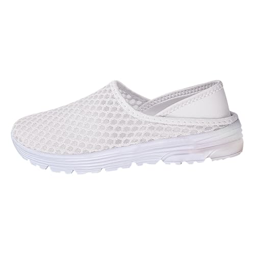 Orthopädische Hausschuhe Damen Clogs Gesundheitsschuhe Diabetiker Atmungsaktive Vermascht Turnschuhe Slip On Walkingschuhe Hausschuhe Air Cushion Freizeit Sommerschuhe White 45 von Generisch