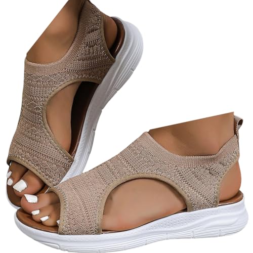 Orthopädische Sandalen für Damen, mit Fußgewölbeunterstützung, Sommer-Slipper, Keilabsatz, Slingback, Wanderschuhe, Plateauschuhe, lässig, Strand, Slingback, bequem, waschbar, Slide-Sportschuhe, 1 Orthopädische Sandalen für Damen, mit Fußgewölbeunterstützung, Sommer-Slipper, Keilabsatz, Slingback, Wanderschuhe, Plateauschuhe, lässig, Strand, Slingback, bequem, waschbar, Slide-Sportschuhe, 1 von Generisch