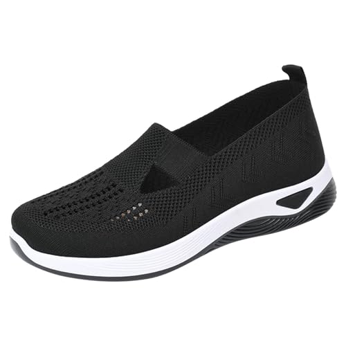 Orthopädische Schuhe Damen,Weite H Walkingschuhe Vermascht Sneaker Sommer Atmungsaktiv Memory Schaum Krankenschwester Sportschuhe Slip-On Sommerschuhe Bequeme Outdoor Turnschuhe Damen Laufschuhe von Generisch