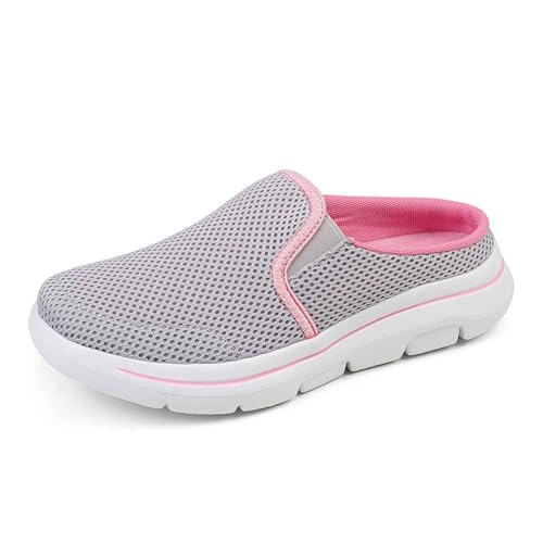 Orthopädische Schuhe Damen Leicht Mesh Hausschuhe Hinten Offen Sommer Wanderschuhe Slip On Atmungsaktiv Outdoor Walkingschuhe Bequem Sandals Sommerschuh Turnschuhe von Generisch