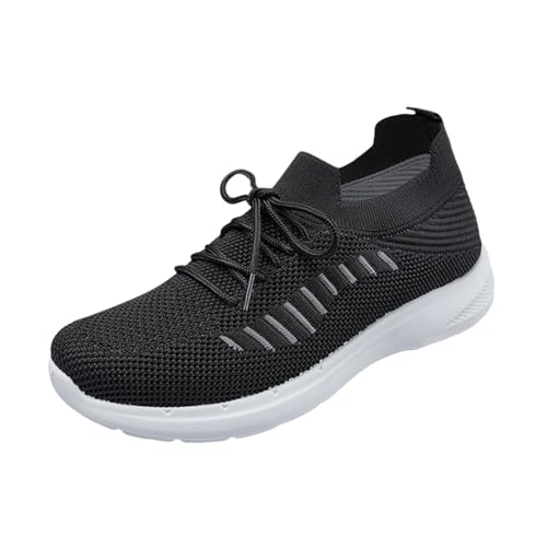 Orthopädische Schuhe Damen Mesh Atmungsaktive Sneaker Luftpolster Straßenlaufschuhe Schnür Turnschuhe Leichte Walkingschuhe Bequeme Laufschuhe Workout Tennisschuhe Outdoor Wanderschuhe von Generisch