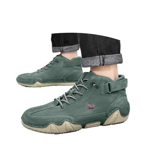 Orthopädische Schuhe Herren Barfuß-Schuhe Damen Unsex Lederschuhe Casual Sneaker Bequeme Mode Loafers Leichte Freizeitschuhe Grün 39 von Generisch