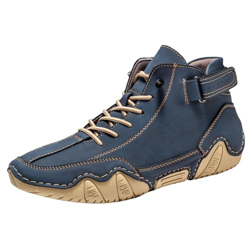 Orthopädische Schuhe Herren Leder Barfußschuhe Herren Outdoor Wandern Wasserdicht Knöchelhoch Außenschuhe Rutschfest Wanderschuhe Outdoor Wandern Ankle Boots Mit Schnürsenkel Trainingsschuhe von Generisch