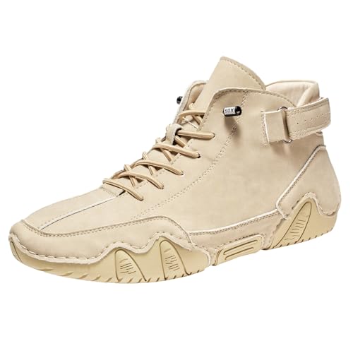 Orthopädische Schuhe Herren Leder Barfußschuhe Herren Outdoor Wandern Wasserdicht Knöchelhoch Außenschuhe Rutschfest Wanderschuhe Outdoor Wandern Ankle Boots Mit Schnürsenkel Trainingsschuhe von Generisch