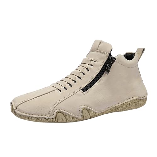 Orthopädische Schuhe Herren Leder Barfußschuhe Herren Outdoor Wandern Wasserdicht Knöchelhoch Laufschuhe Rutschfest Wanderschuhe Outdoor Wandern Trekkingschuhe Mit Reißverschluss Trainingsschuhe von Generisch