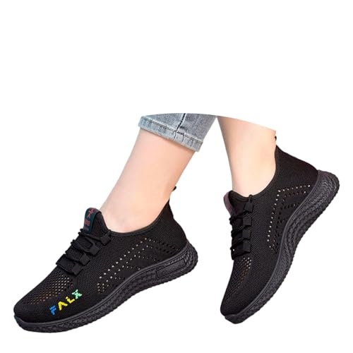 Orthopädische Sneaker Damen Bequeme Breite Füße Weichen Sohlen Schnürhalbschuhe Freizeitschuhe Flach Modische Turnschuhe Stiefel Vintage Zipper Knöchel Lederschuhe Elegante Sneaker von Generisch
