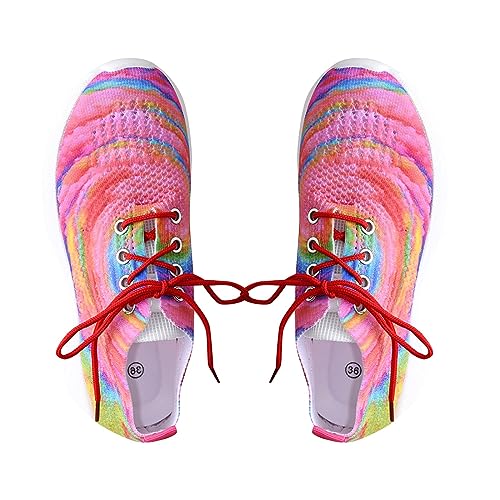 Orthopädische Sneaker Damen Herren Sportschuhe Bunt Bequeme Turnschuhe Unisex Laufschuhe Mesh Breathable Freizeitschuhe Anti-Rutsch Joggingschuhe Arch Support Sommerschuhe Dicke Sohle Wanderschuhe von Generisch