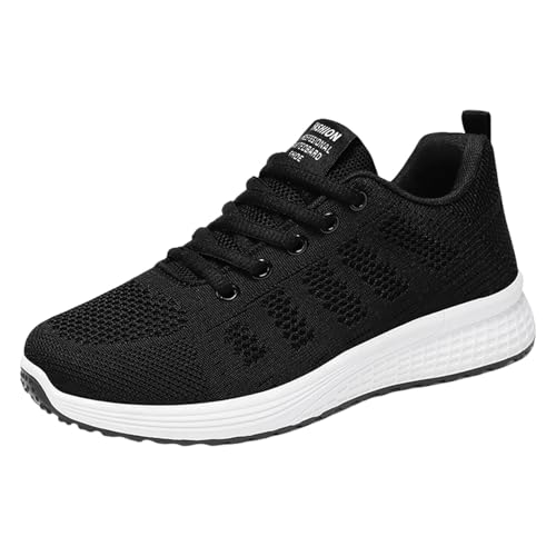 Orthopädische Sneaker Damen Keilabsatz Tennisschuhe Atmungsaktive Netzgewebe Wanderschuhe Leichte Laufschuhe Klassische Modische Turnschuhe Freizeit Loafers Schnürhalbschuhe Alle Jahreszeiten von Generisch