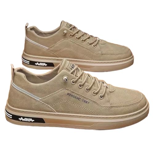 Orthopädische Wanderschuhe für Herren, Laufschuhe, Arbeitssneaker, Hunderte von rutschfesten Verschleiß, Arbeitsversicherungsschuhe, bequeme Freizeitschuhe, khaki, 41 1/3 EU von Generisch