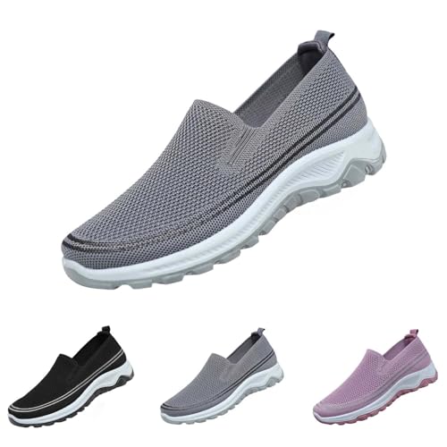 Orthopädische Wanderschuhe für Herren, atmungsaktiv, bequem, rutschfest, lässig, leicht, langlebig, mit Memory-Schaum, grau, 38 2/3 EU Orthopädische Wanderschuhe für Herren, atmungsaktiv, bequem, rutschfest, lässig, leicht, langlebig, mit Memory-Schaum, grau, 38 2/3 EU von Generisch