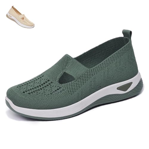 Orthopedic Shoes for Women, Women's Casual Breathable Slip On Orthopedics Walking Sneakers, Comfortable Non-Slip Soft Sole Mesh Orthopedic Shoes (Cyan,43) von Generisch