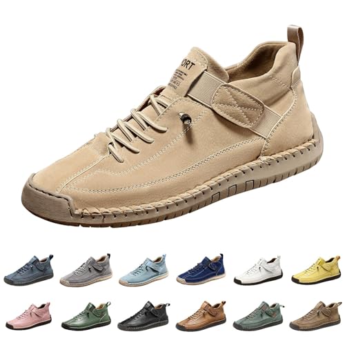 Orthotrekking Pro Herren Wasserdichter Barfuss Schuhe Ergonomischer Wasserdichter & Schmerzlindernder Leder-Barfußschuh Flach rutschfest Barfußschuhe Hausschuhe Herren von Generisch