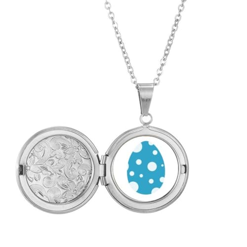 Oster-Festival-Ei Medaillon Halskette für Bild, Schmuck, Geburtstagsgeschenk von Generisch