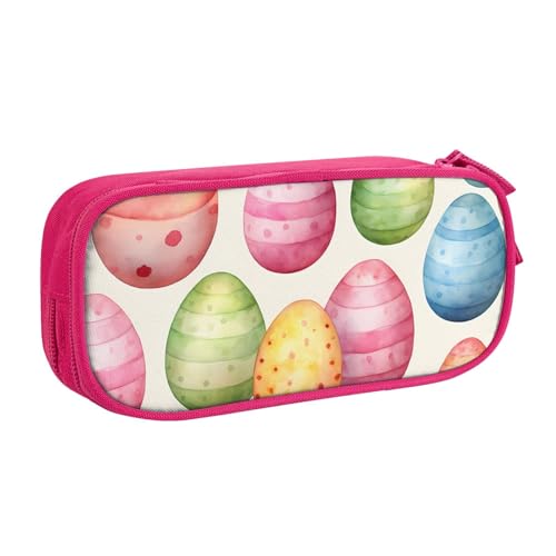 Ostereier-Federmäppchen für Jungen und Mädchen, bunt, große Stifttasche, Schreibtisch-Organizer, Federmäppchen für Schule, Büro, Make-up-Tasche mit Reißverschluss, blau, 21x5x10.5cm, Kosmetiktasche von Generisch