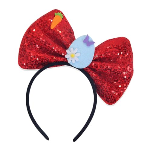 Ostern Schleife Stirnband Festival Ostern Glänzende Pailletten Schleife Kopfschmuck Kostüm Zubehör Party Supplies für Teenager Mädchen von Generisch