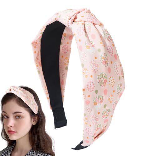 Ostern-Stirnbänder für Mädchen,Ostern-Stirnband,Geknotetes Stirnband für Mädchen - Bedruckte Stirnbänder mit Hasenei-Motiv, bunte Frühlings-Stirnbänder für Damen von Generisch