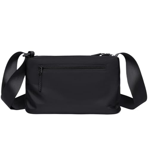 Oulder-Tasche für Herren, aus Segeltuch, Ochsenstoff, groß, wasserdicht, Umhängetasche, modische Freizeit-Handtasche für Jugendliche (schwarz) von Generisch