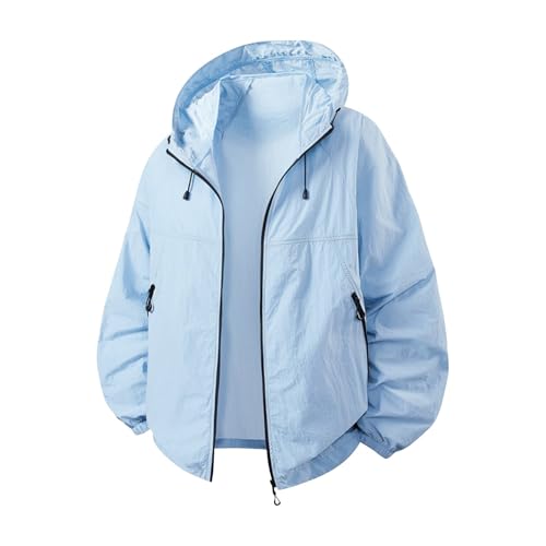 Outdoor Jacke Herren Wasserdichte Wasserdicht Atmungsaktiv mit Kapuze Wanderjacke Sportjacke Übergangsjacke Frühling Strickjacke Herrenjacken für Den Übergang Steppweste Softshelljacke von Generisch