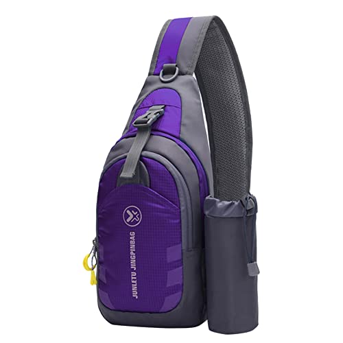 Outdoor-Sport-Brusttasche, für Damen und Herren, Sport, multifunktional, Reiten, Einzel-Umhängetasche, Rucksack, Tasche über die Schultertaschen für Damen, violett, Einheitsgröße Outdoor-Sport-Brusttasche, für Damen und Herren, Sport, multifunktional, Reiten, Einzel-Umhängetasche, Rucksack, Tasche über die Schultertaschen für Damen, violett, Einheitsgröße von Generisch