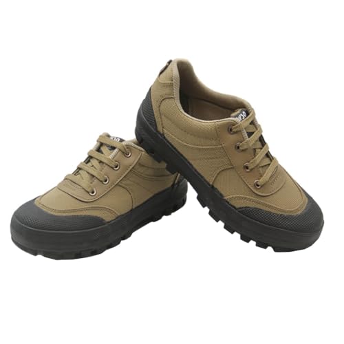 Outdoor Wandern und Bergsteigen verschleißfeste Baustelle Arbeitsschutz Camouflage Freisetzung Schuh niedrigen Schnitt Trainingsschuhe für Männer und Frauen (gelbe,46) von Generisch