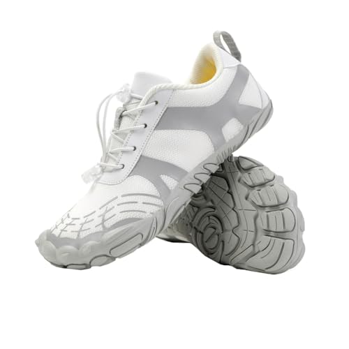 Outdoor fünf Finger Wanderschuhe für Männer dick Off Road Klettern atmungsaktive Wander und Fitnessschuhe (weiß,36) von Generisch