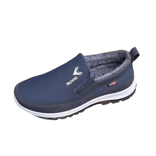 Outdoorschuhe Herren Leicht Schneeschuhe Warm Gefüttert Winterschuhe Rutschfest Schneeschuhe Dauerhaft Wanderstiefel Leicht Warme Walkingschuhe Quick-Dry Wanderschuhe Gemütlich Stiefeletten von Generisch
