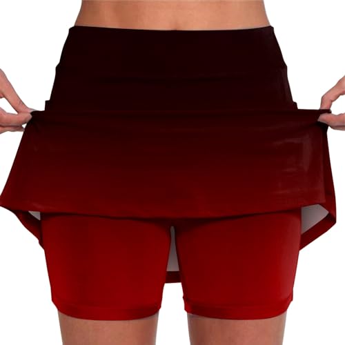 Outlet Angebote Skort Damen Knielang Midi Hosenrock Wanderrock Mit Innenhose Und Taschen Hohe Taille Golfrock Tennisrock Sport Outdoor Beiläufig Reise Active Rock Outlet Angebote von Generisch