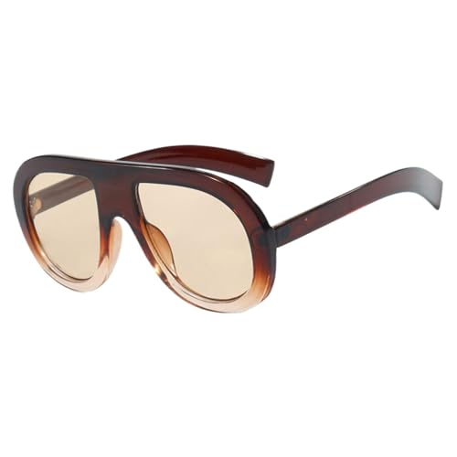 Ovale Sonnenbrille für Damen, Retro-Sonnenbrille, Retro-Sonnenbrille, stilvoller Rahmen, modische Sonnenblende, Brille mit UV-Schutz, Fahrbrille für Damen und Herren, Outdoor-Aktivitäten, Brauner Ovale Sonnenbrille für Damen, Retro-Sonnenbrille, Retro-Sonnenbrille, stilvoller Rahmen, modische Sonnenblende, Brille mit UV-Schutz, Fahrbrille für Damen und Herren, Outdoor-Aktivitäten, Brauner von Generisch