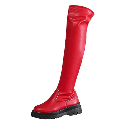 Overknees Stiefel Damen High Heels Lederstiefel Stöckelschuhe Plateau Schuhe Glitzer Pumps Goth Stiletto Blockabsatz Sexy Highheels Spring Elegante Mit Absatz Fetisch Overknee Trachtenschuhe Hohe von Generisch