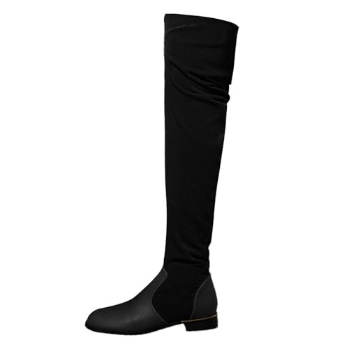 Overknees Stiefel Damen High Heels Plateau Sexy Schuhe Stöckelschuhe Stiletto Elegante Mit Absatz Hohe Goth Highheels Lederstiefel Fetisch Spring Glitzer Blockabsatz Sommer Springerstiefel Pumps von Generisch