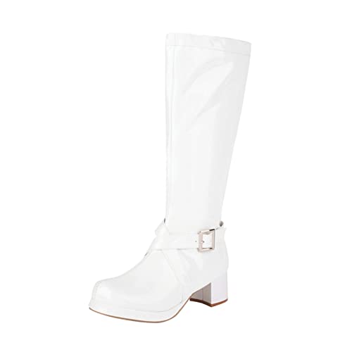 Overknees Stiefel Damen High Heels Trachtenschuhe Plateau Highheels Stöckelschuhe Platform Boots Schuhe Blockabsatz Lederstiefel Fetisch Elegante Mit Absatz Glitzer Pumps Goth Hohe Knee Stiletto Sexy von Generisch